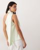 YAS YAS satin one shoulder top with scarf detail in green - 4