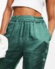 YAS Y.A.S satin piping detail pants in dark green-Blue - 3