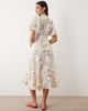 YAS YAS satin wrap midi dress in white garden floral print - 2