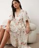 YAS YAS satin wrap midi dress in white garden floral print - 3