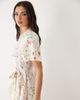 YAS YAS satin wrap midi dress in white garden floral print - 4