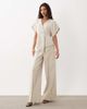 YAS YAS seam front tailored pants in oatmeal - part of a set-Neutral - 1
