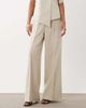 YAS YAS seam front tailored pants in oatmeal - part of a set-Neutral - 2