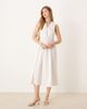 YAS YAS sleeveless plunge poplin maxi dress in white - 1