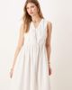 YAS YAS sleeveless plunge poplin maxi dress in white - 2