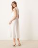 YAS YAS sleeveless plunge poplin maxi dress in white - 3