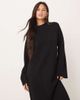 YAS YAS stand neck knit maxi dress in black - 2