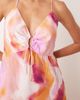 YAS YAS strap detail maxi dress in pink blur print - 3