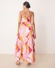 YAS YAS strap detail maxi dress in pink blur print - 4
