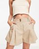 YAS Y.A.S tailored shorts in sand - part of a set-Neutral - 1