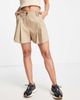 YAS Y.A.S tailored shorts in sand - part of a set-Neutral - 3