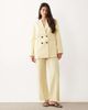 YAS YAS tailored wide leg pants in pastel yellow - part of a set - 1