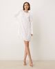 YAS YAS textured long sleeve mini dress in white - 1