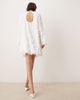 YAS YAS textured long sleeve mini dress in white - 2