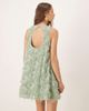 YAS YAS textured racer neck mini dress in iceberg green - 3