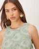 YAS YAS textured racer neck mini dress in iceberg green - 4