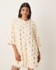 YAS YAS textured smock mini dress with sequin embellishment in cream-White - 2