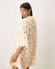 YAS YAS textured smock mini dress with sequin embellishment in cream-White - 4