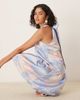 YAS YAS tie back halter neck mini dress in painted pastel print-Multi - 2