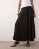 YAS YAS volume satin circle midi skirt in black - 3