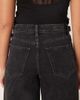 YAS YAS wide leg jeans with buckle waist adjusters in dark gray wash - 4