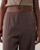YAS YAS wide leg satin pants in chocolate brown - 3