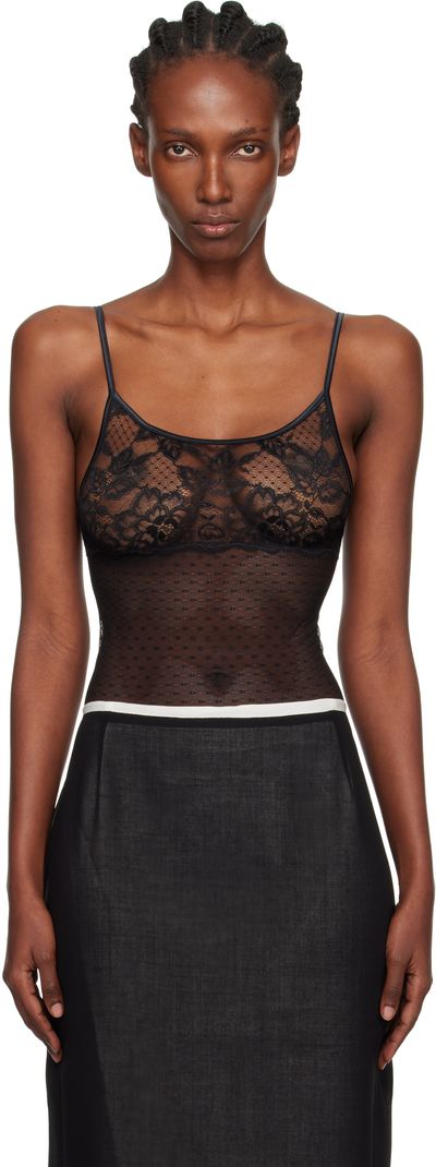 Yasmine Eslami Yasmine Eslami Black Tina Bodysuit