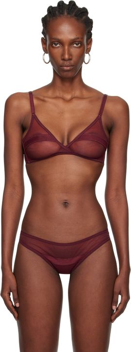 Yasmine Eslami Yasmine Eslami Burgundy Serena Soft Bra