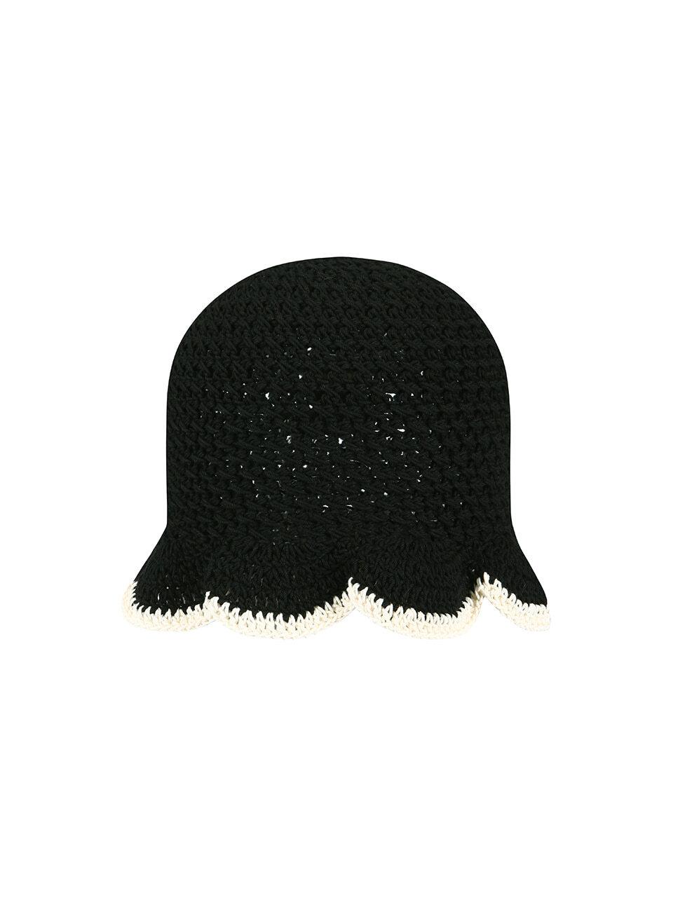 YCH CONTRAST TIPPED RIBBED KNIT Beanie_BLACK