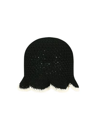 YCH CONTRAST TIPPED RIBBED KNIT Beanie_BLACK