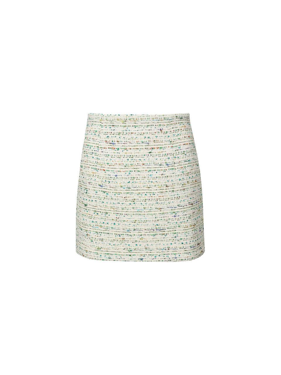 YCH COTTON BLEND MINI SKIRT (GREEN)
