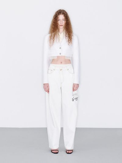 YCH CUT-OUT STRAIGHT LEG JEANS