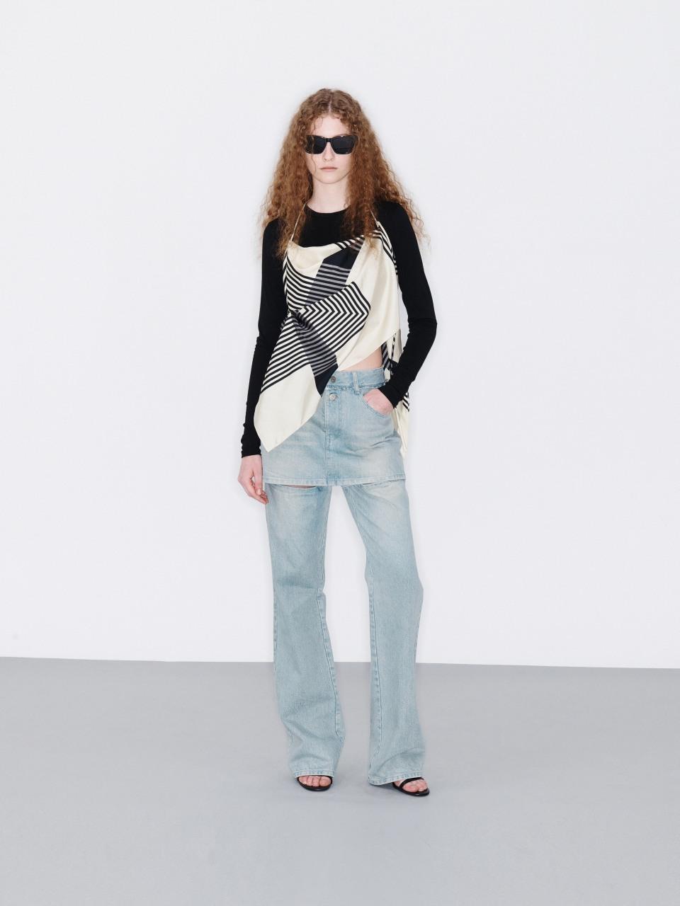 YCH DOUBLE LAYERED JEANS