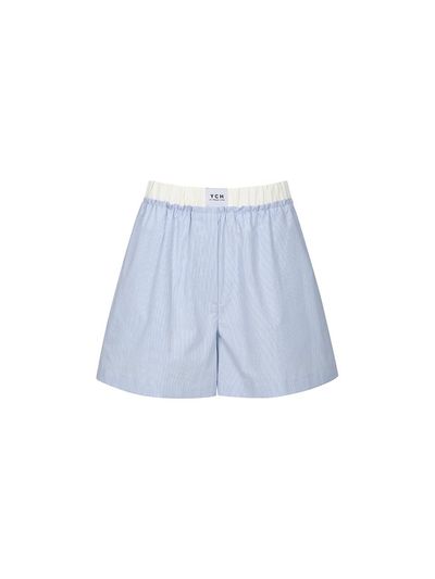 YCH ELASTICATED WAISTBAND SHORTS (BLUE)