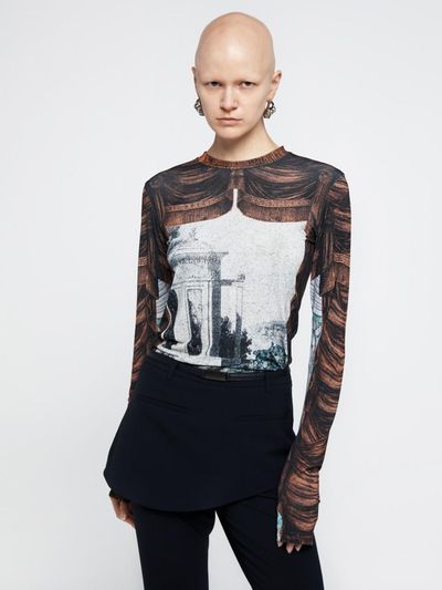 YCH Graphic Printed Modern Fit T-shirt [Orange] (R25TS11161OR)