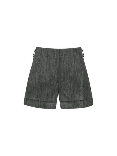 YCH HERRINGBONE HIDDEN BOTTON SHORTS GREY (W24PT5072GY