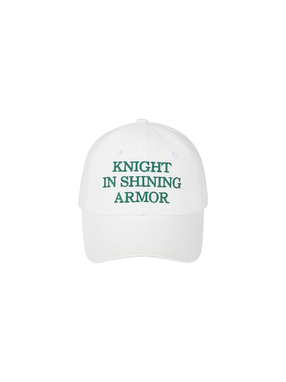 YCH KNIGHT PRINT BASEBALL CAP (WHITE)