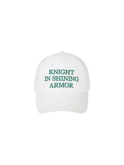 YCH KNIGHT PRINT BASEBALL CAP (WHITE)