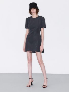 YCH LAYERED MINI DRESS (BLACK)