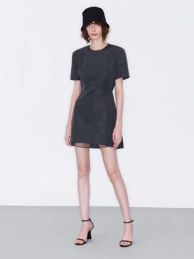 YCH LAYERED MINI DRESS (BLACK)