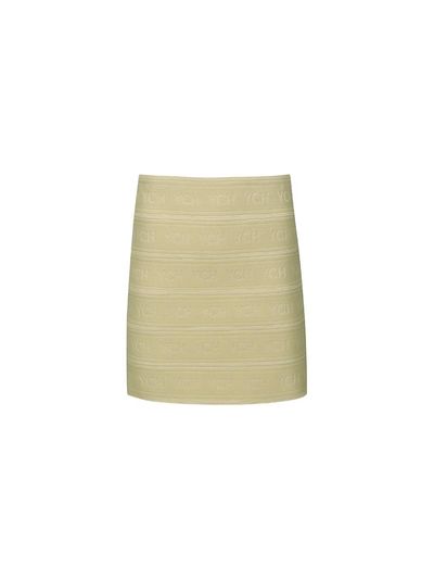 YCH LOGO-WAISTBAND MINI SKIRT (YELLOW)