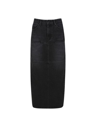 YCH MIDI DENIM SKIRT (SLATE)