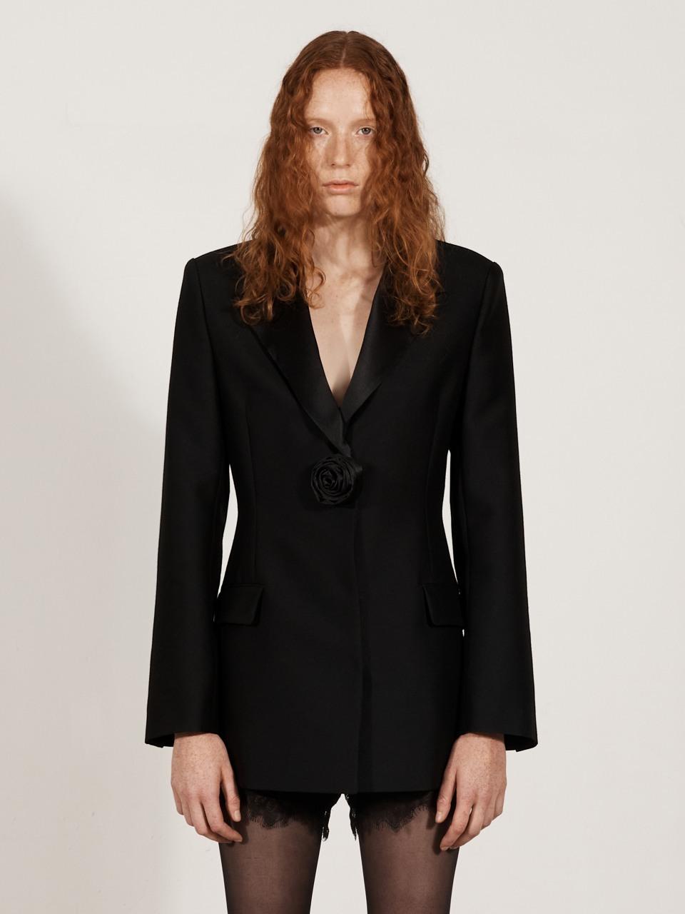 YCH PEAK LAPELS TUXEDO JACKET_BLACK