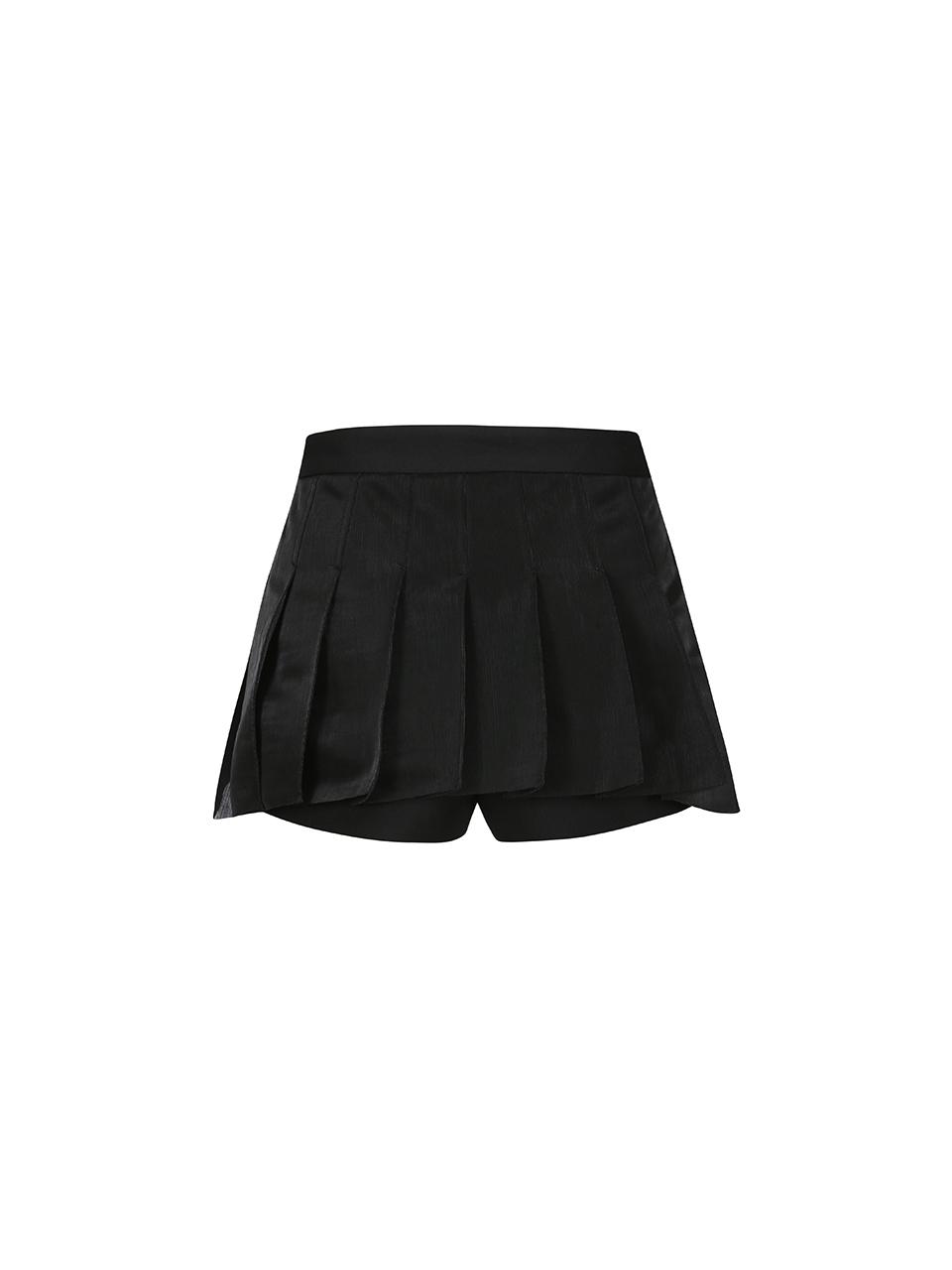 YCH PLEATED MINI SKORT (BLACK)
