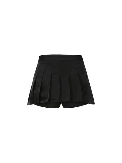 YCH PLEATED MINI SKORT (BLACK)