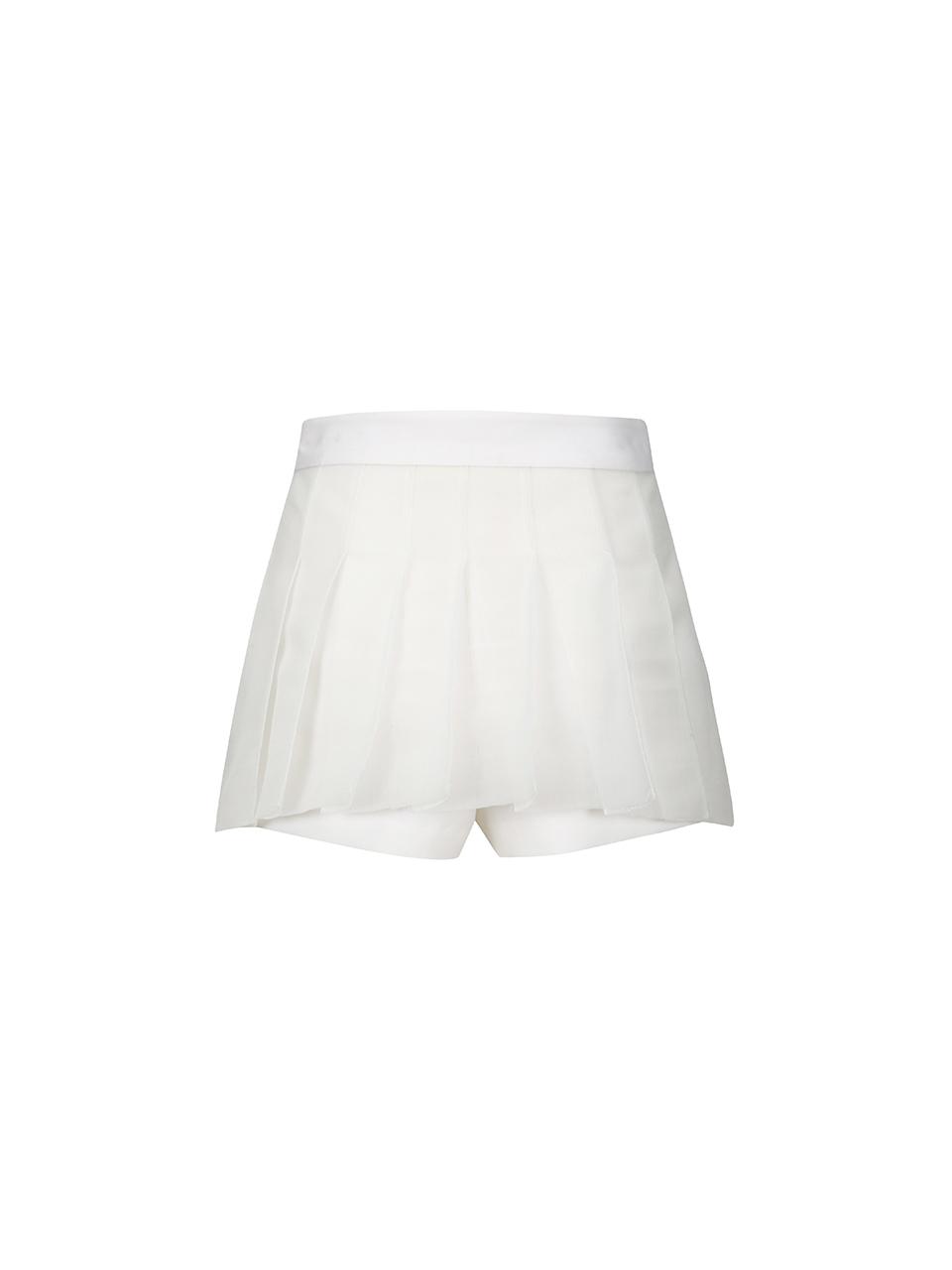 YCH PLEATED MINI SKORT (WHITE)