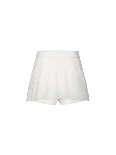 YCH PLEATED MINI SKORT (WHITE)