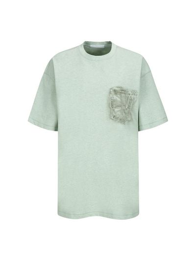 YCH POCKET PRINTED T-SHIRT LIGHT GREEN (F24TO9171MT)