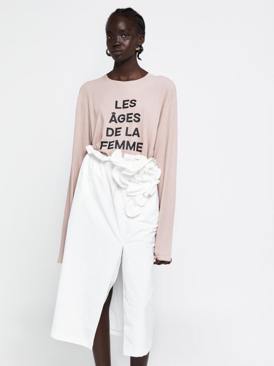 YCH Premium Cotton Loose Fit Long-Sleeved T-Shirt [Pink] (R25TS11151PK)