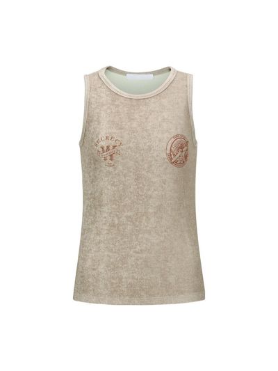 YCH SECRECY LOGO SLEEVELESS TOP BROWN (W24TS11041BR)